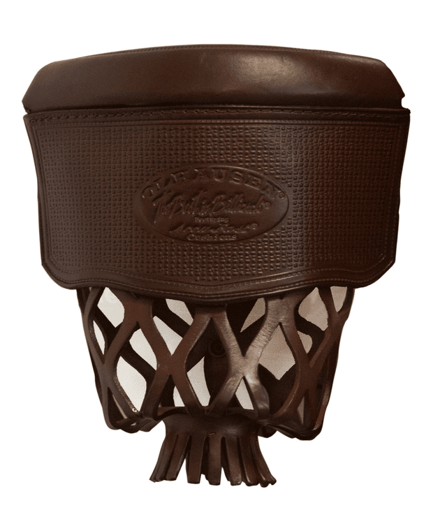 Traditional Mahogany Leather Shield